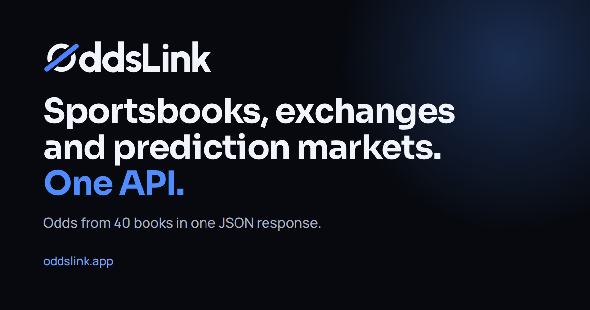 I started writing odds scripts for my own bets in April. Now it's an API